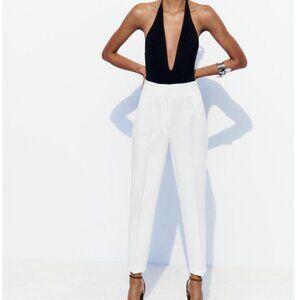 Zara XS High Waisted Pants White